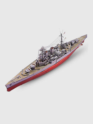 Bateau Maquette HMS Hood - Navire de Guerre 3D en Métal - GoCrazyPuzzle