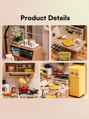 Maison en Miniature 3D Cuisine Happy Meals | Robotime Rolife - GoCrazyPuzzle