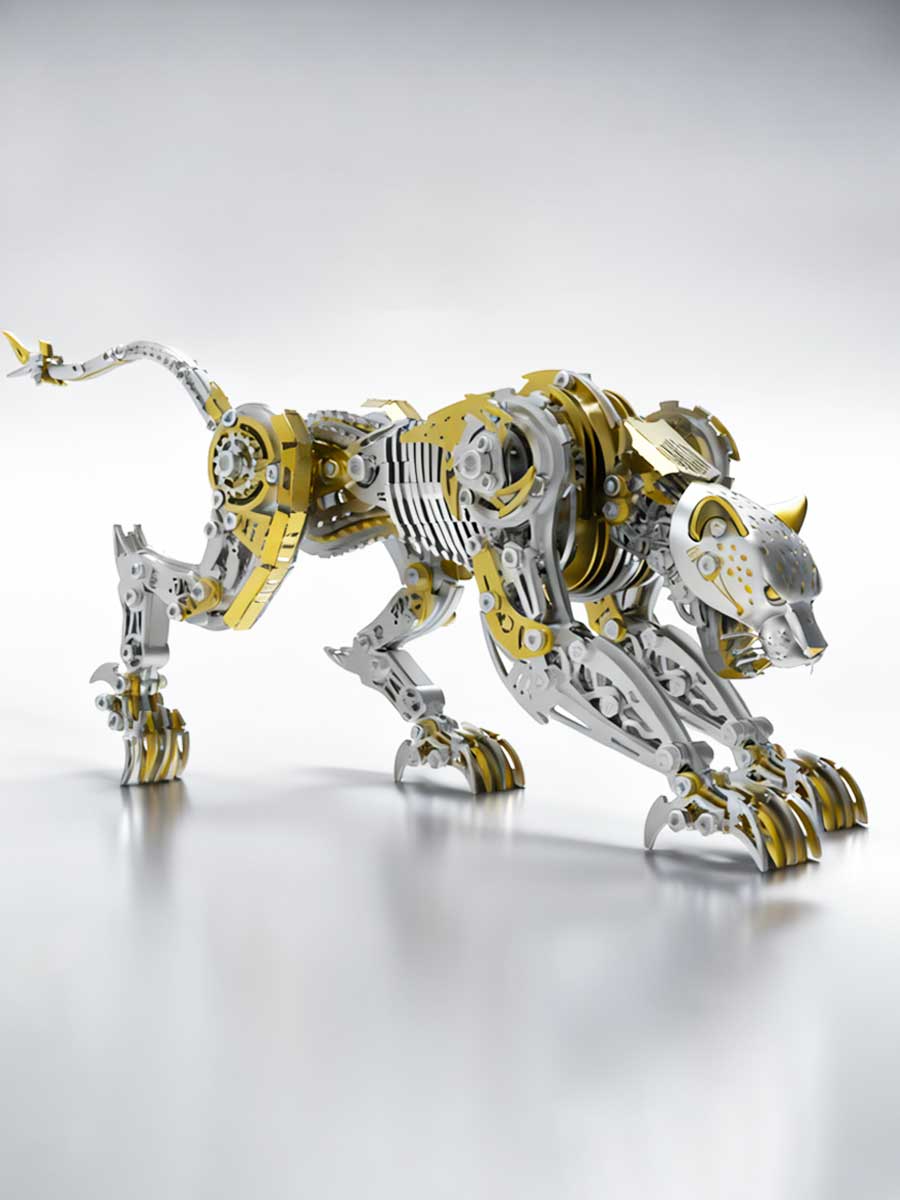 Maquette Mécanique Guépard - Puzzle 3D Métal Steampunk (Kit DIY Adulte) - GoCrazyPuzzle