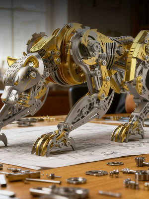 Maquette Mécanique Guépard - Puzzle 3D Métal Steampunk (Kit DIY Adulte) - GoCrazyPuzzle