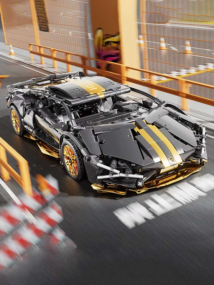 Maquette Voiture à Construire pour Adulte – Supercar Technic 1:14 avec Moteur, 1280 Pièces - GoCrazyPuzzle