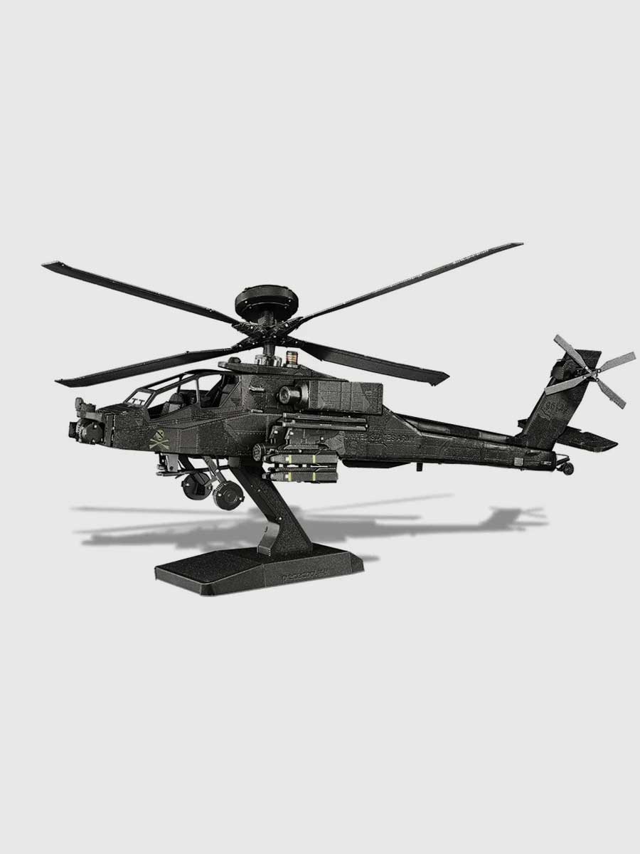 Maquette en Métal Hélicoptère AH - 64 Apache - GoCrazyPuzzle