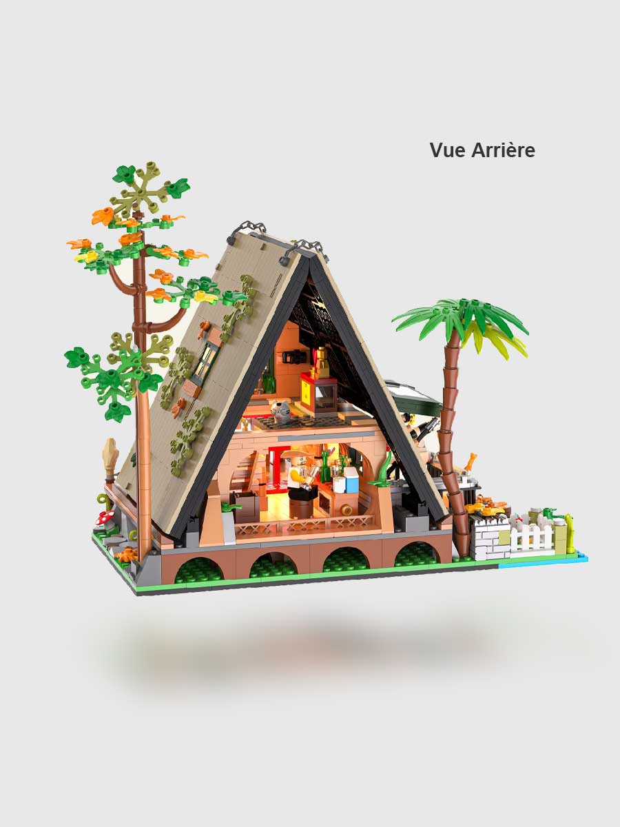 Puzzle 3D Maison avec les Arbres: Assemblage Créatif - GoCrazyPuzzle
