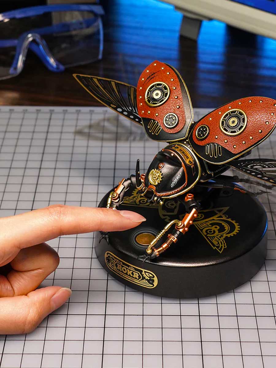 Puzzle 3D Mécanique DIY Scarabée Rhinocéros - GoCrazyPuzzle