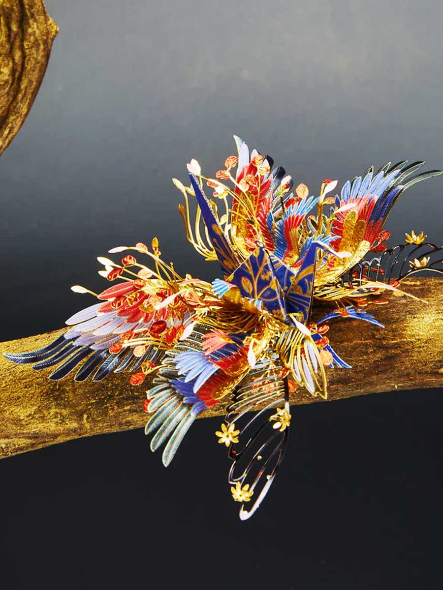 Puzzle 3D Métal Grue Arc - en - Ciel - GoCrazyPuzzle