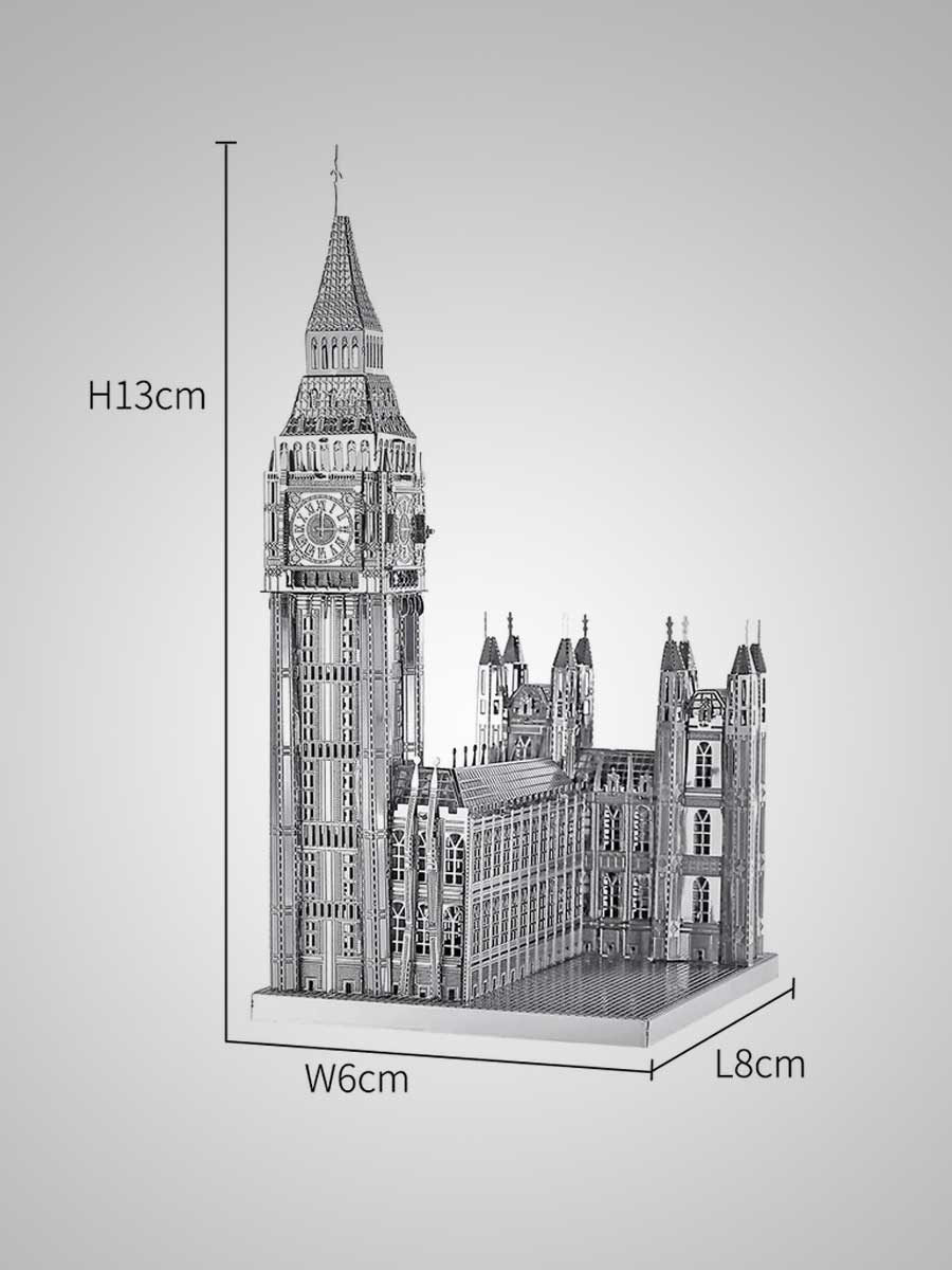Puzzle 3D en Métal - Modèle Big Ben - GoCrazyPuzzle