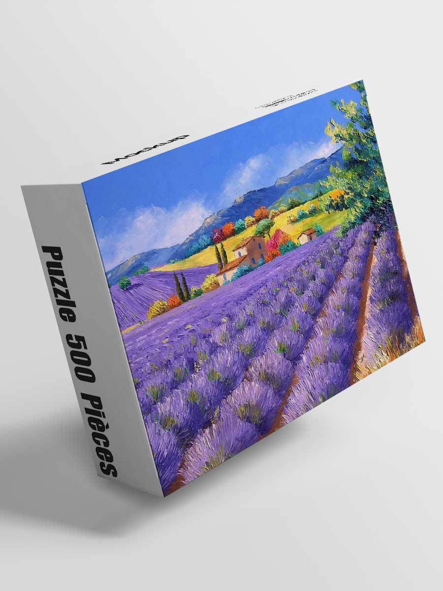 Puzzle 500 Pièces Paysage Lavande - GoCrazyPuzzle