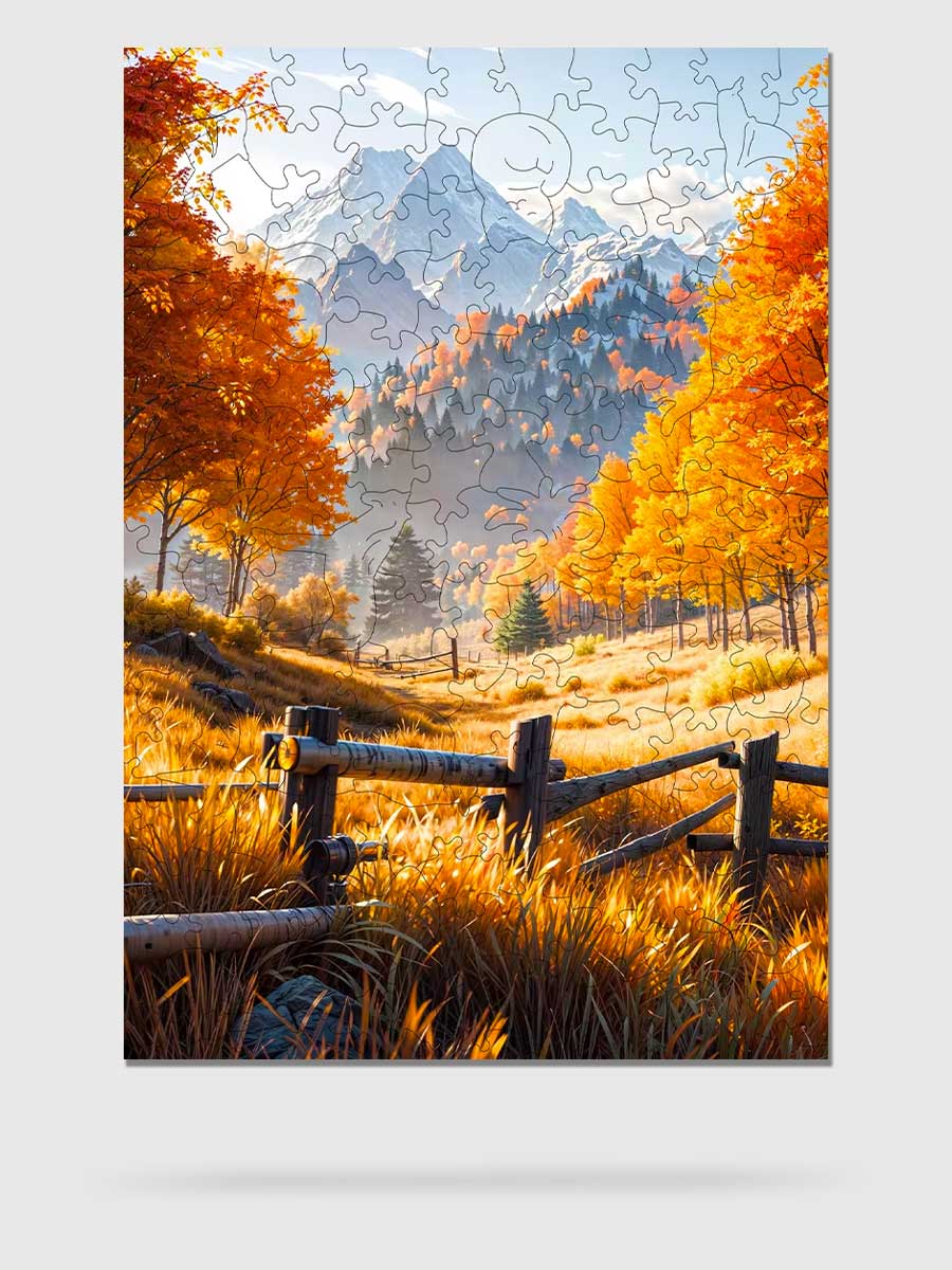 Puzzle Bois Adulte Paysage d'Automne - GoCrazyPuzzle