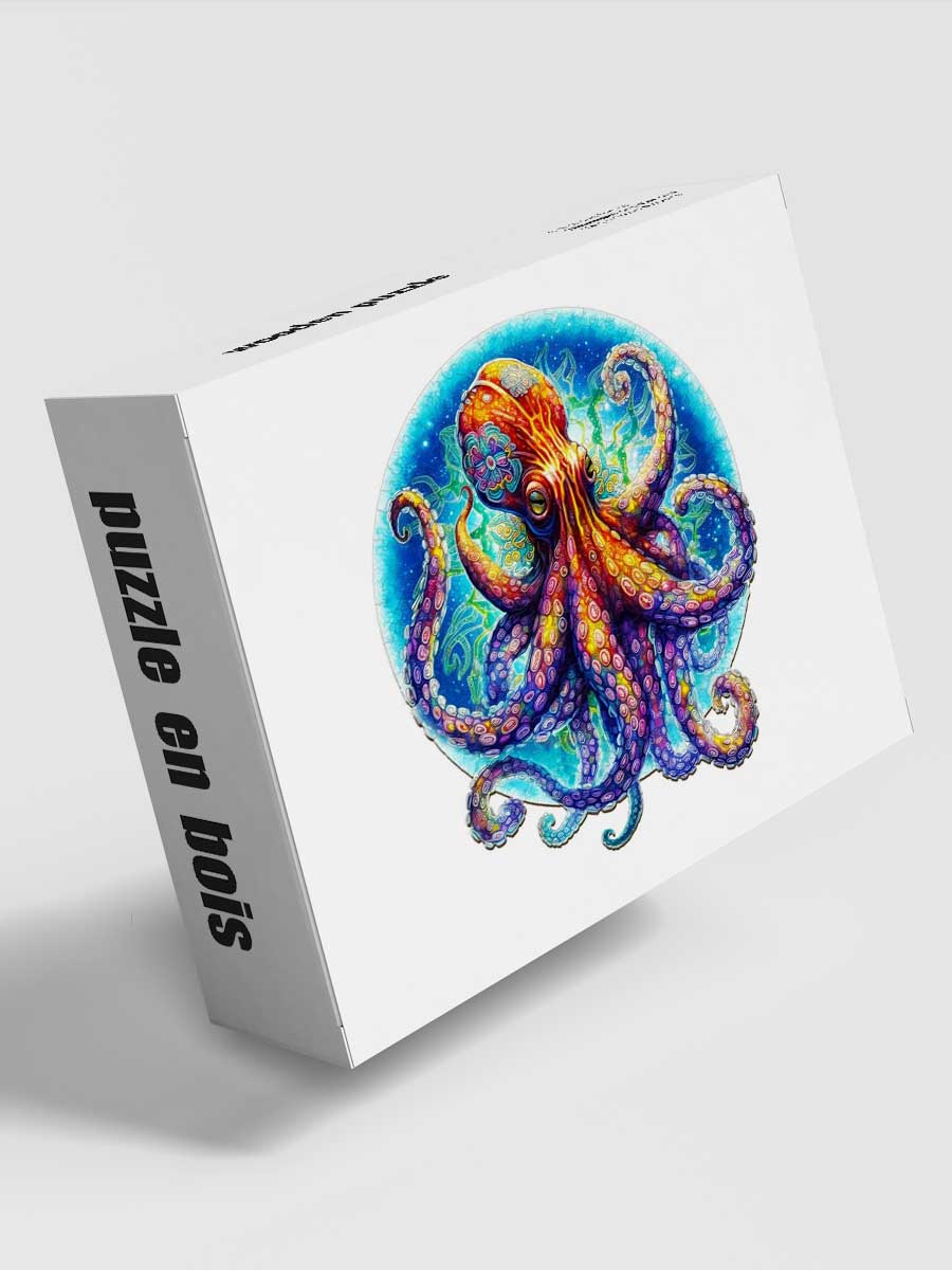 Puzzle Bois Octopus dans l'Océan - GoCrazyPuzzle