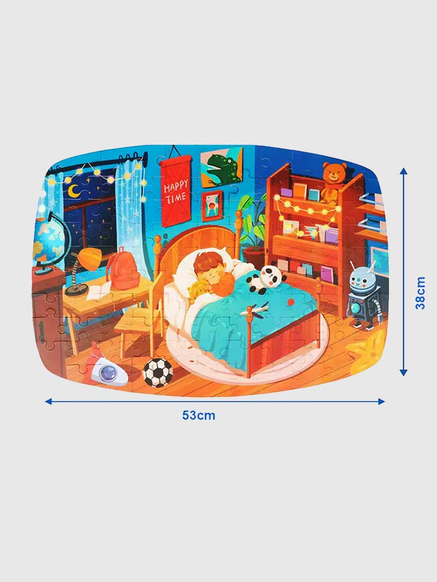 Puzzle Enfant 4 Ans – Grand Puzzle 102 Pièces « Heure du Dodo » - GoCrazyPuzzle