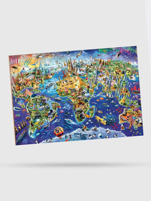 Puzzle Monde Bois - GoCrazyPuzzle