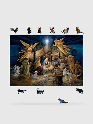 Puzzle en Bois Adulte Naissance de Jésus - GoCrazyPuzzle