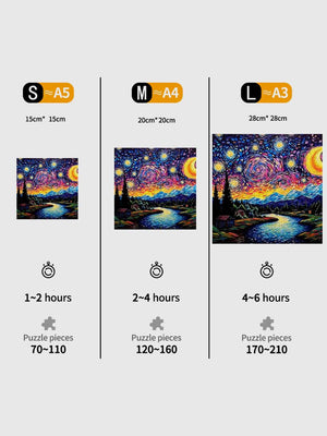 Puzzle en Bois Adulte Nuit Étoilée - GoCrazyPuzzle
