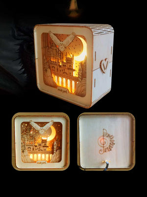 Veilleuse Puzzle 3D Château en Bois - GoCrazyPuzzle