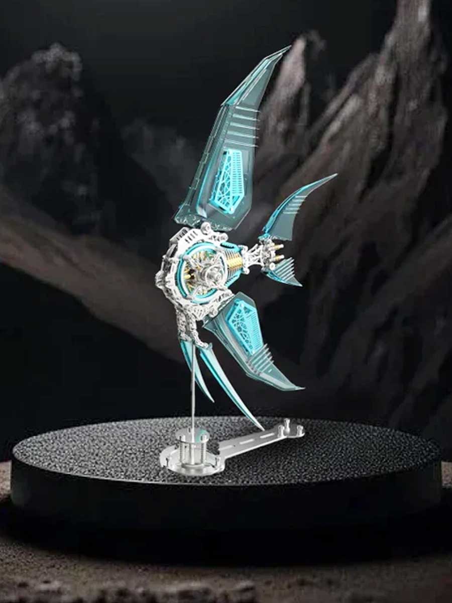 3D Metal Puzzle - Poisson Mécanique Ange - GoCrazyPuzzle
