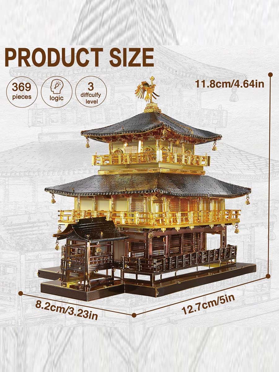 3d Métal Puzzle - Pavillon d'Or Kinkaku - Ji - GoCrazyPuzzle