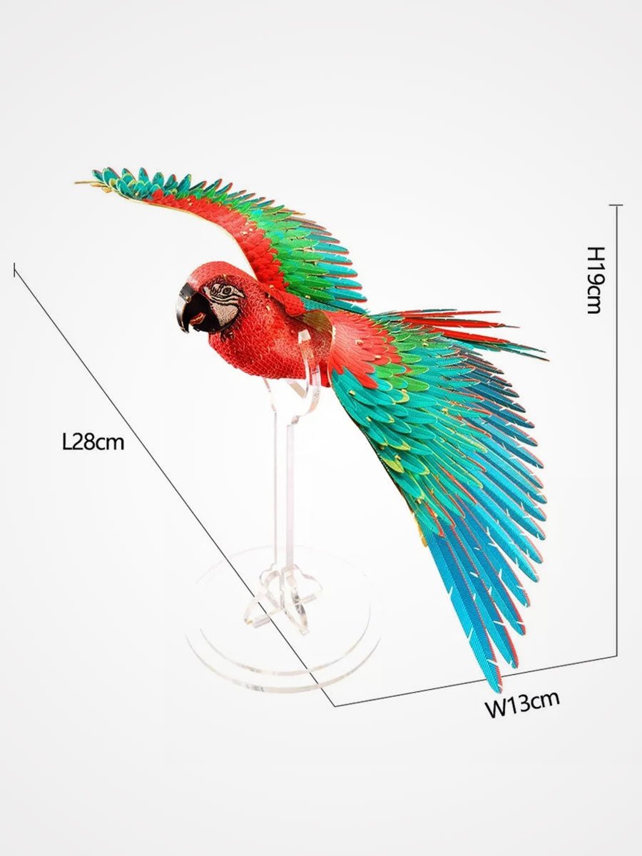 3d métal Animal Puzzle - Perroquet - GoCrazyPuzzle