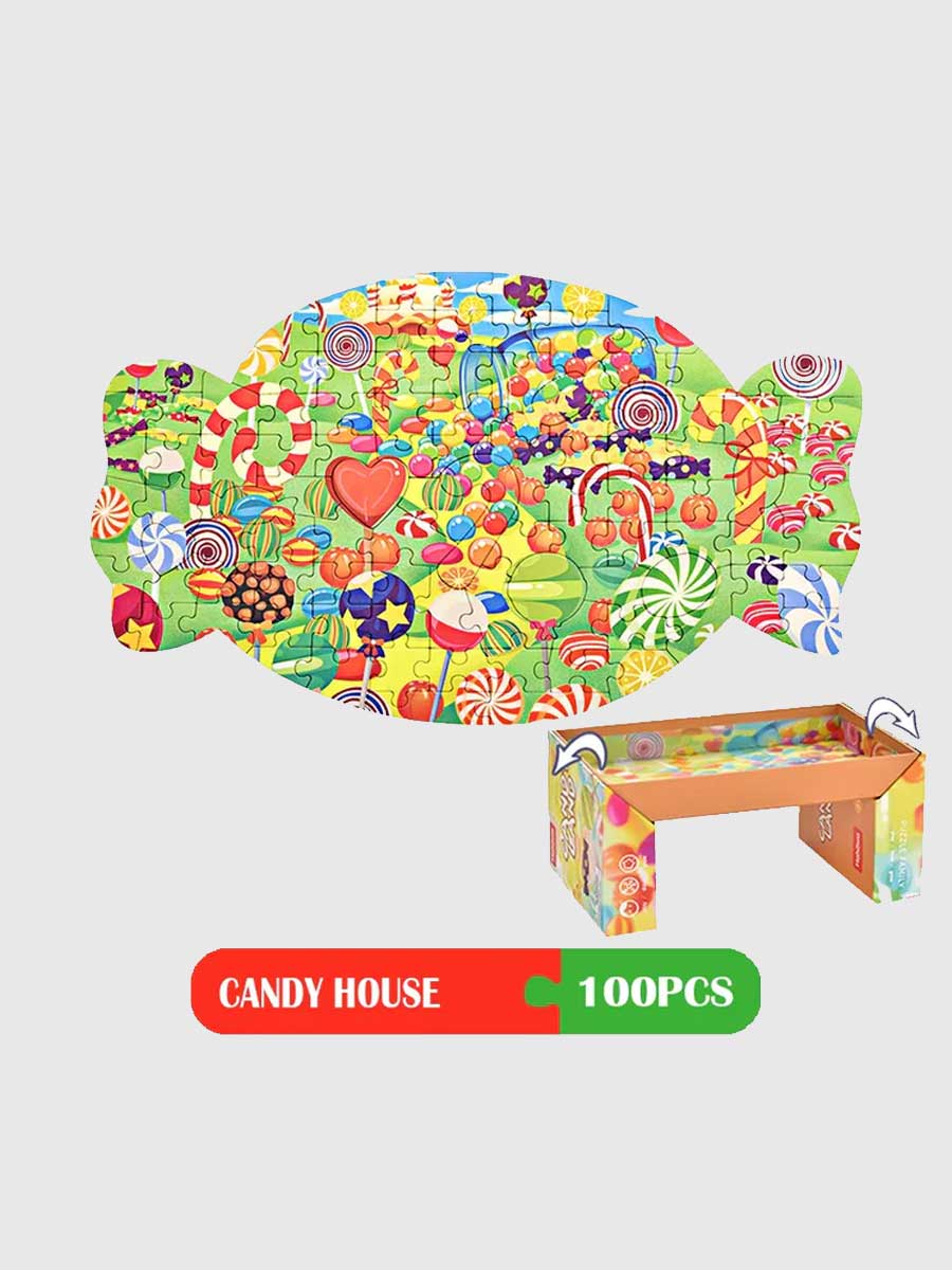 Bonbon Puzzle 100 Pièces – Grand Puzzle Gourmand pour Enfants 3 Ans et Plus - GoCrazyPuzzle