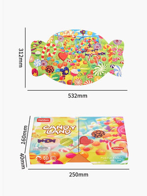 Bonbon Puzzle 100 Pièces – Grand Puzzle Gourmand pour Enfants 3 Ans et Plus - GoCrazyPuzzle