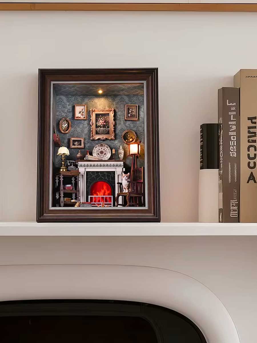 Book Nook lumineux – Diorama bibliothèque USB (mural, facile) - GoCrazyPuzzle