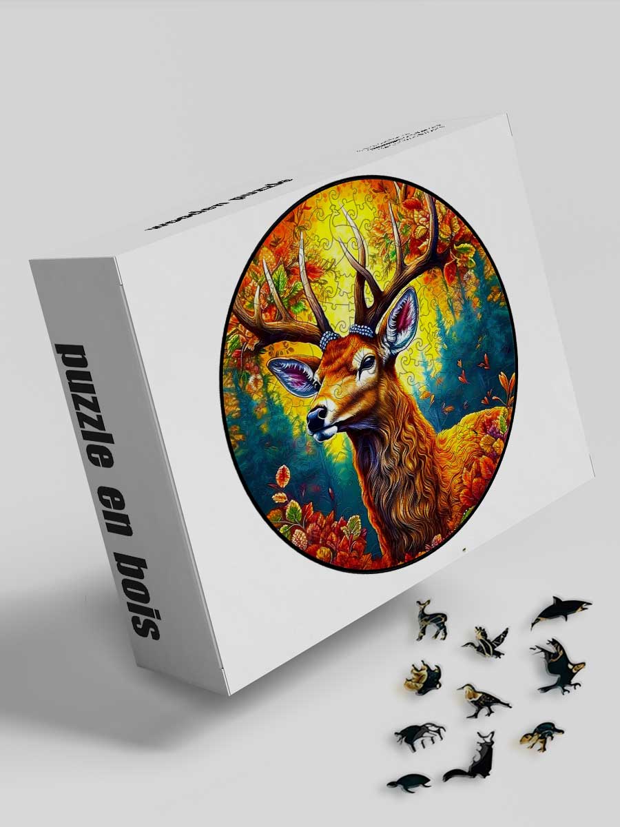 Cerf Bois Puzzle - GoCrazyPuzzle