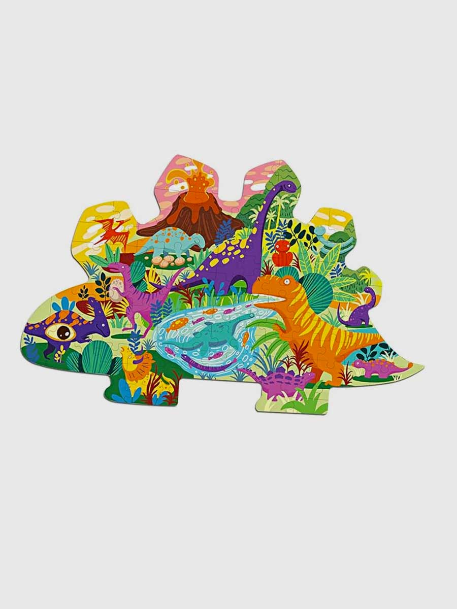 Dinosaure Puzzle 105 Pièces – Grand Puzzle Dinosaure pour Enfants 4+ - GoCrazyPuzzle