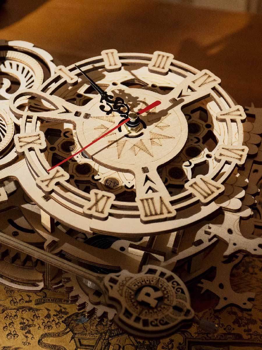Horloge Hibou Bois Robotime ROKR | Puzzle 3D - GoCrazyPuzzle