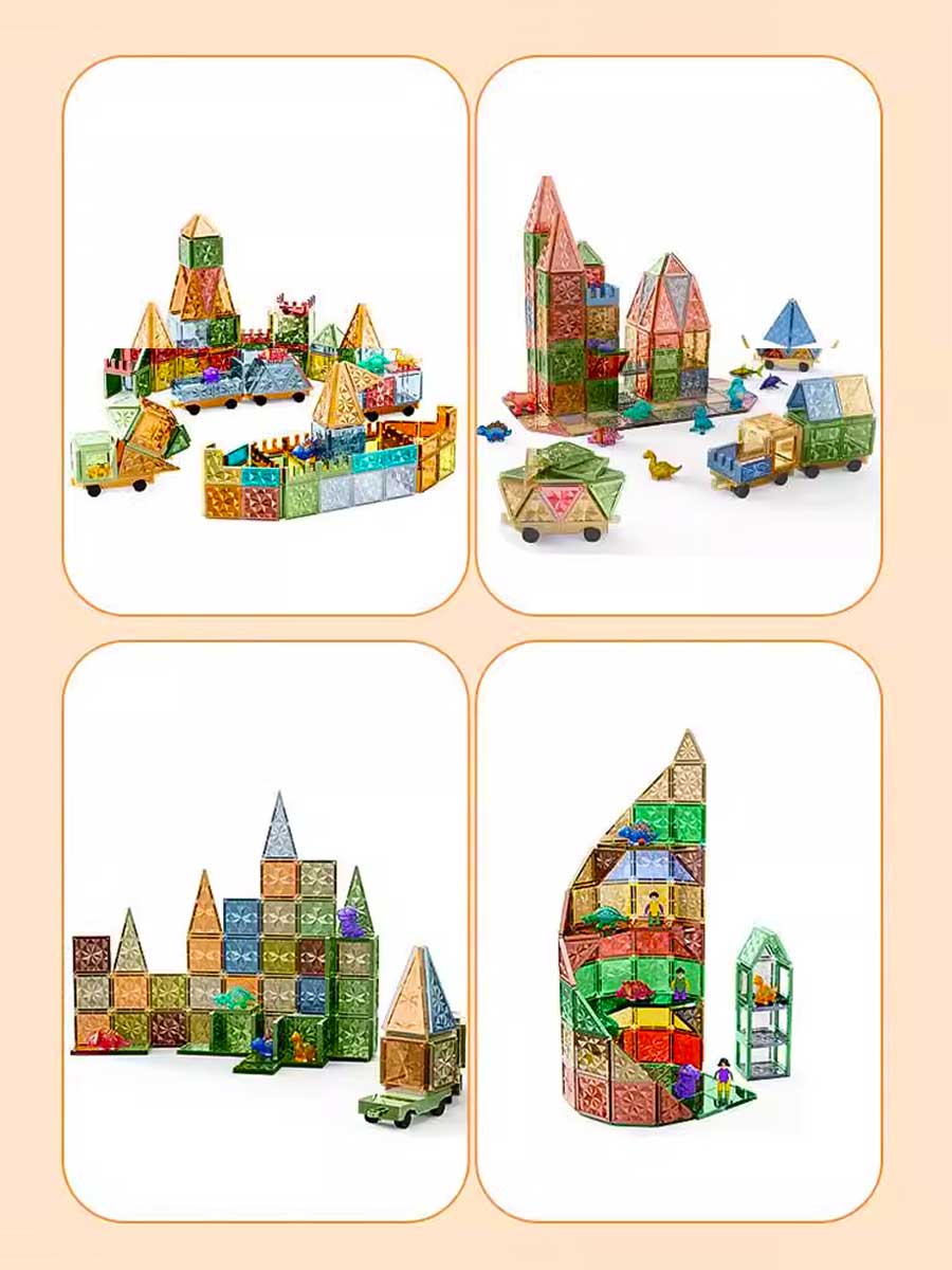 Jeu Construction Magnétique Dinosaures 3D – Blocs Éducatifs Montessori pour Enfant 3 Ans - GoCrazyPuzzle