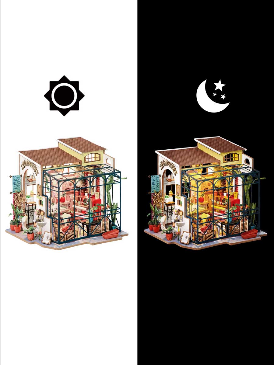 Maison Miniature Magasin de Fleurs | Robotime Rolife - GoCrazyPuzzle