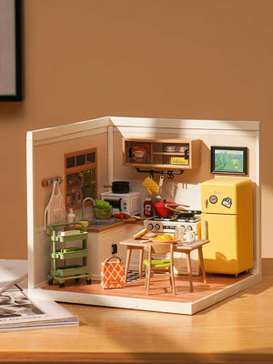 Maison en Miniature 3D Cuisine Happy Meals | Robotime Rolife - GoCrazyPuzzle
