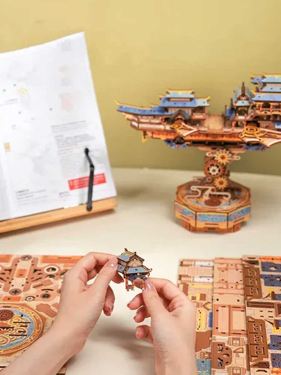 Maquette Bois 3D « Voyageur du Vent » - GoCrazyPuzzle