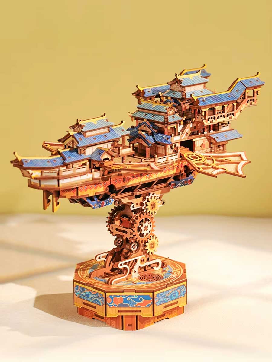 Maquette Bois 3D « Voyageur du Vent » - GoCrazyPuzzle