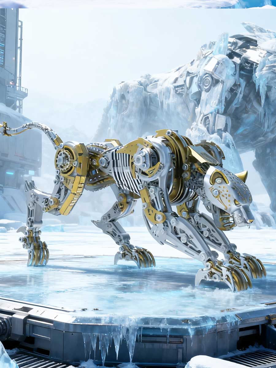 Maquette Mécanique Guépard - Puzzle 3D Métal Steampunk (Kit DIY Adulte) - GoCrazyPuzzle