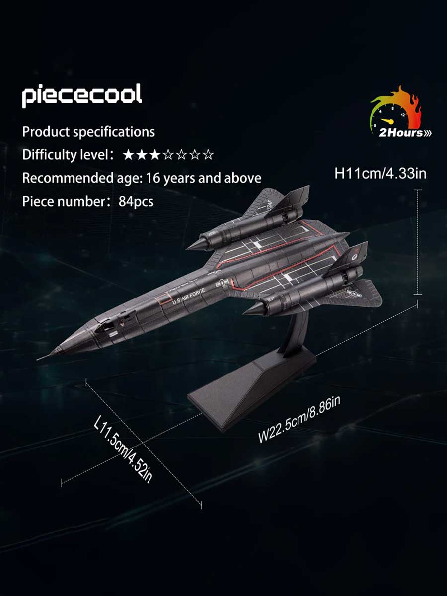 Maquette Métal 3D Avion Merle | Piececool - GoCrazyPuzzle