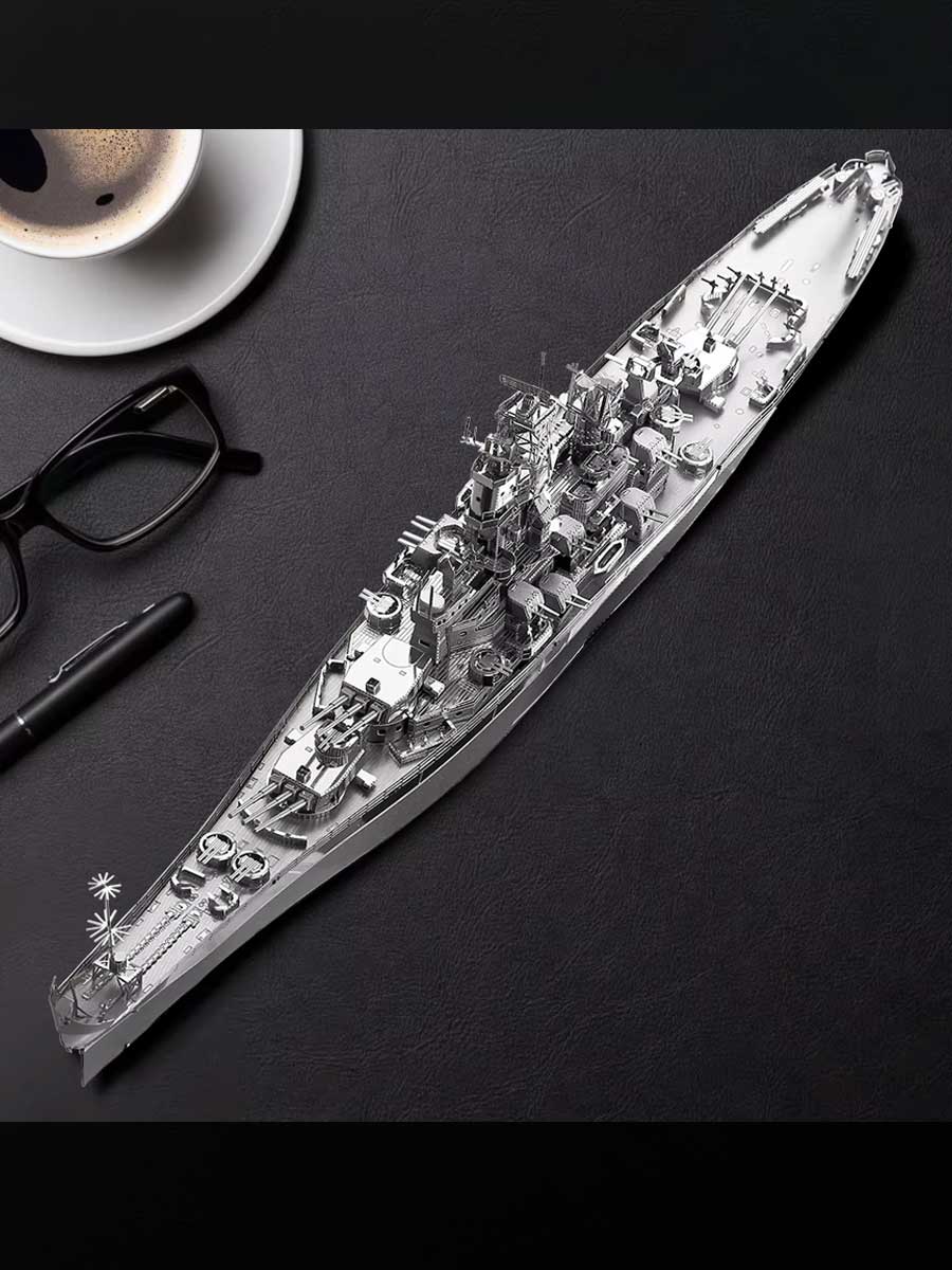 Maquette Metal 3D Cuirassé USS Missouri BB - 63 - GoCrazyPuzzle