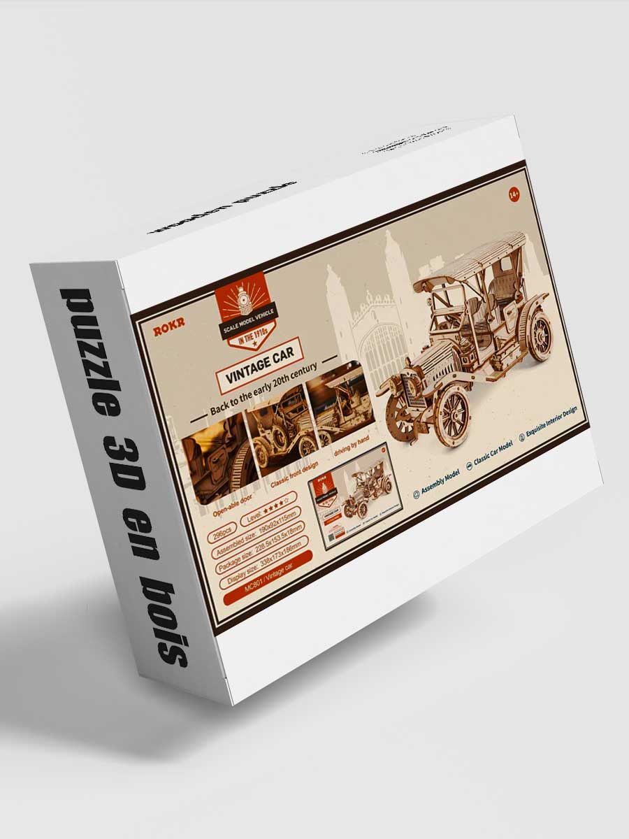 Maquette Voiture Ancienne 3D ROKR - GoCrazyPuzzle