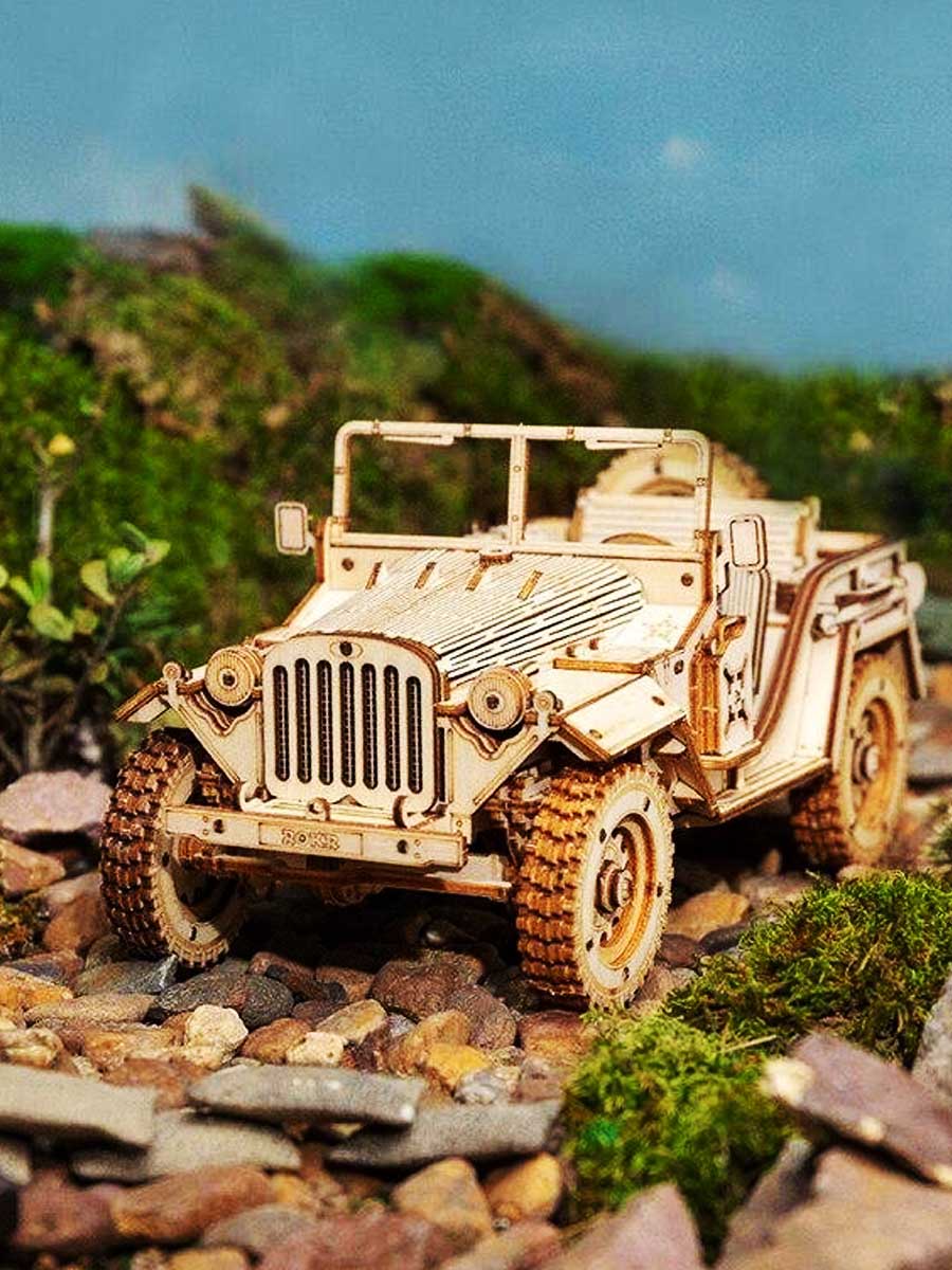 Maquette Voiture à Construire pour Adulte - Jeep Militaire - GoCrazyPuzzle