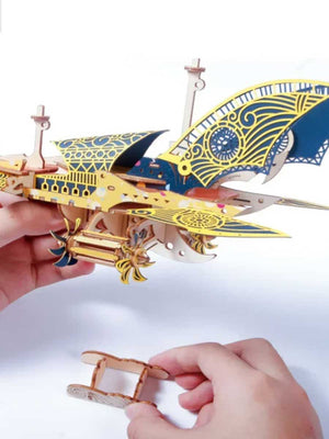 Maquette en Bois - Vaisseau Fantastique 3D - GoCrazyPuzzle