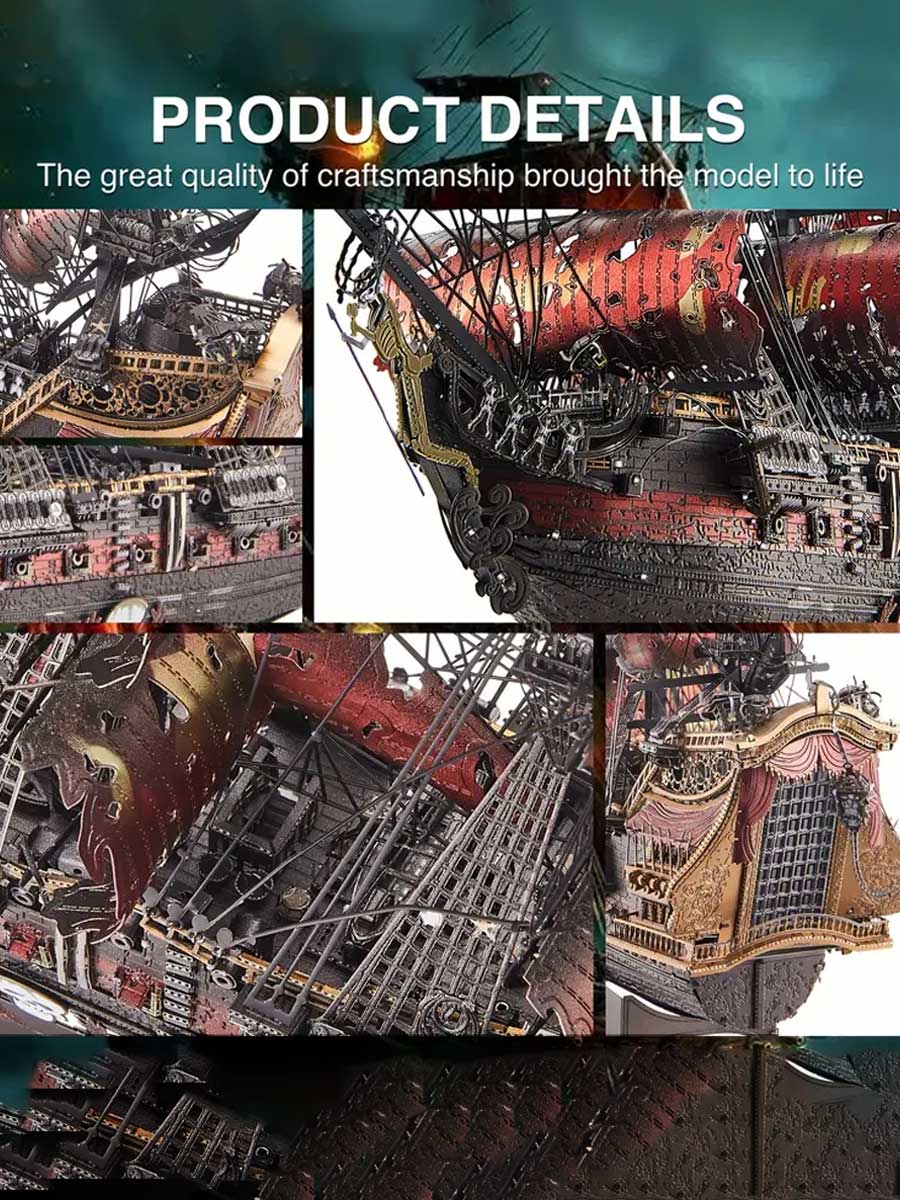 Maquette en Metal Bateau Pirate 3D - GoCrazyPuzzle