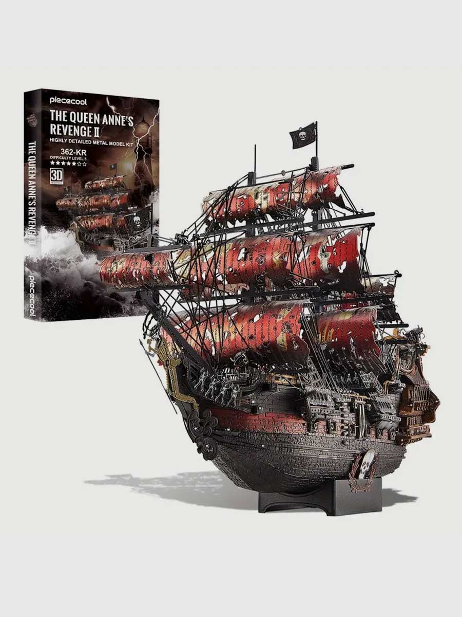 Maquette en Metal Bateau Pirate 3D - GoCrazyPuzzle