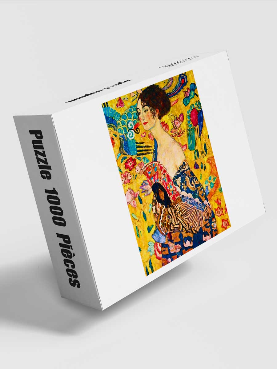 Puzzle 1000 Pièces Art - Dame à l’Éventail de Klimt - GoCrazyPuzzle