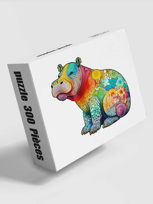 Puzzle 300 Pièces Hippo Adorable - GoCrazyPuzzle