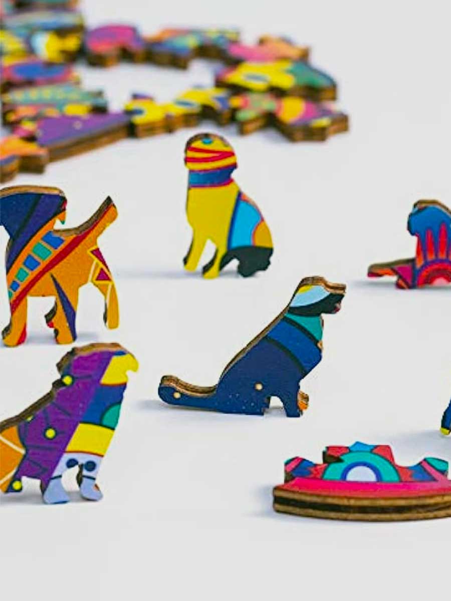Puzzle Animaux Bois 300 Pièces Chat Fleuri - GoCrazyPuzzle