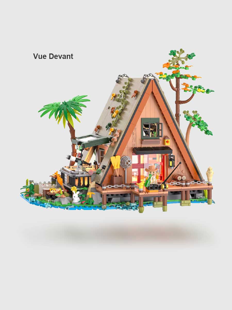 Puzzle 3D Maison avec les Arbres: Assemblage Créatif - GoCrazyPuzzle