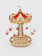 Puzzle 3D Manège à Balançoires en Bois avec Musique et LED - GoCrazyPuzzle