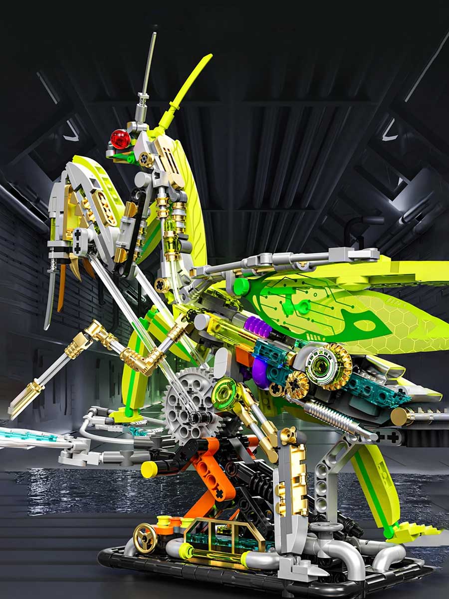 Puzzle 3D Mantis - Blocs de Construction Semi - Mécaniques - GoCrazyPuzzle