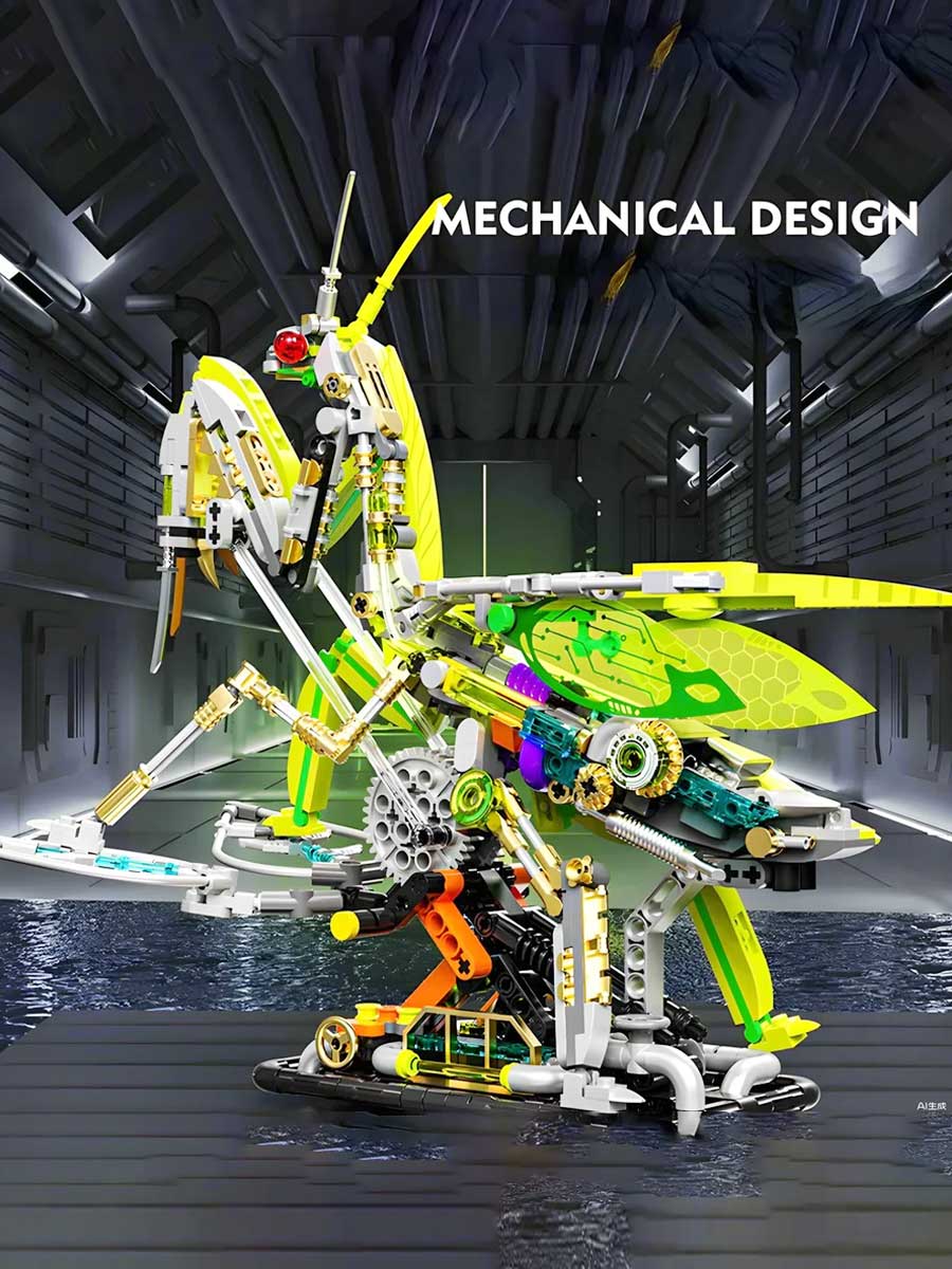 Puzzle 3D Mantis - Blocs de Construction Semi - Mécaniques - GoCrazyPuzzle