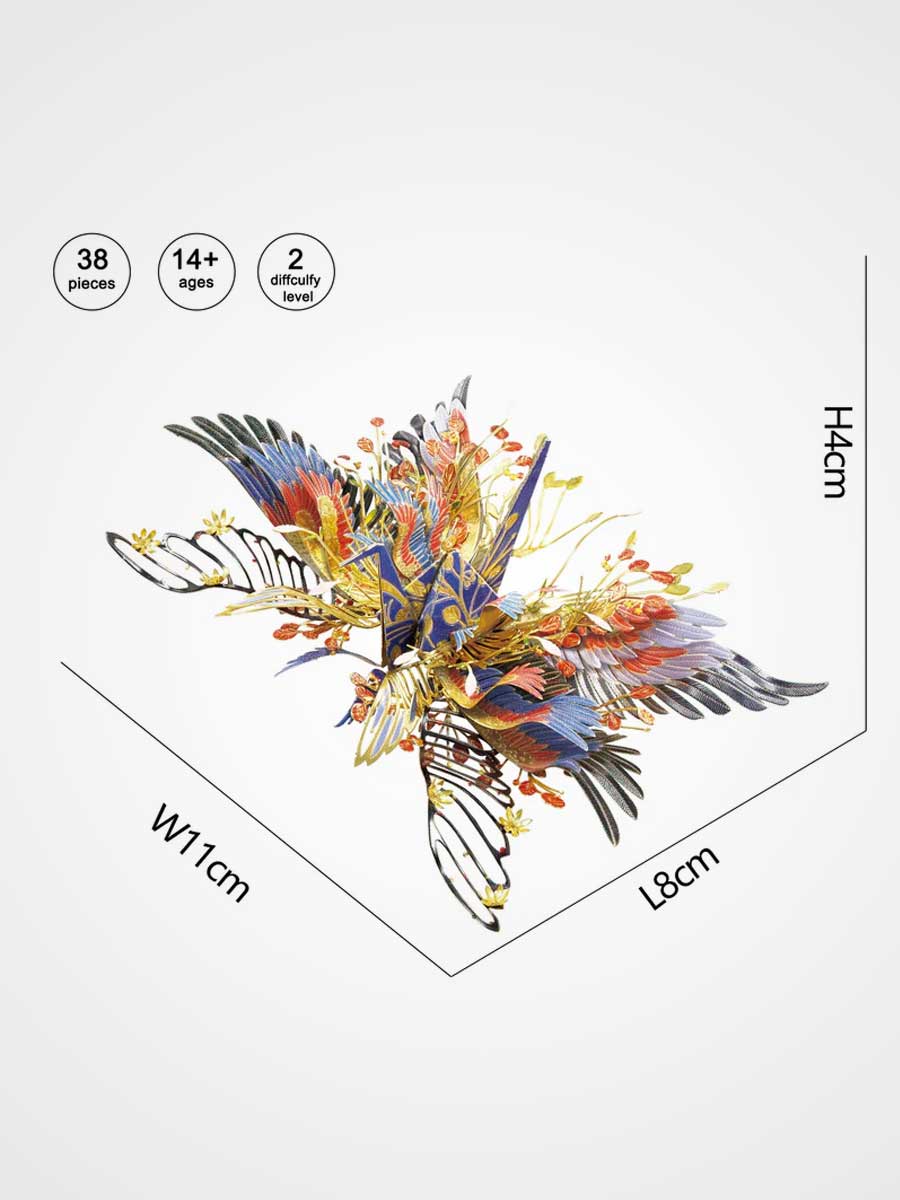 Puzzle 3D Métal Grue Arc - en - Ciel - GoCrazyPuzzle