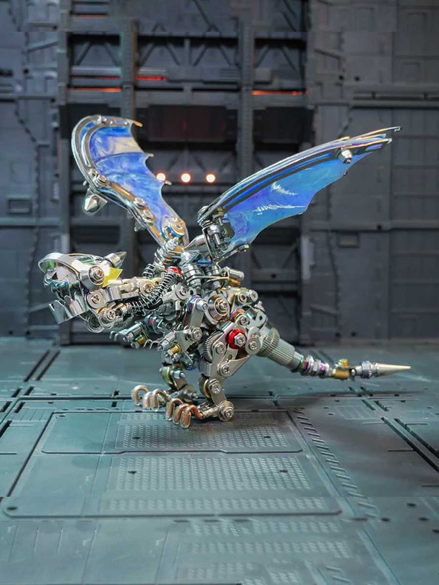 Puzzle 3D adulte difficile – Dragon Métal 630 Pièces Édition Ailes Irisées - GoCrazyPuzzle