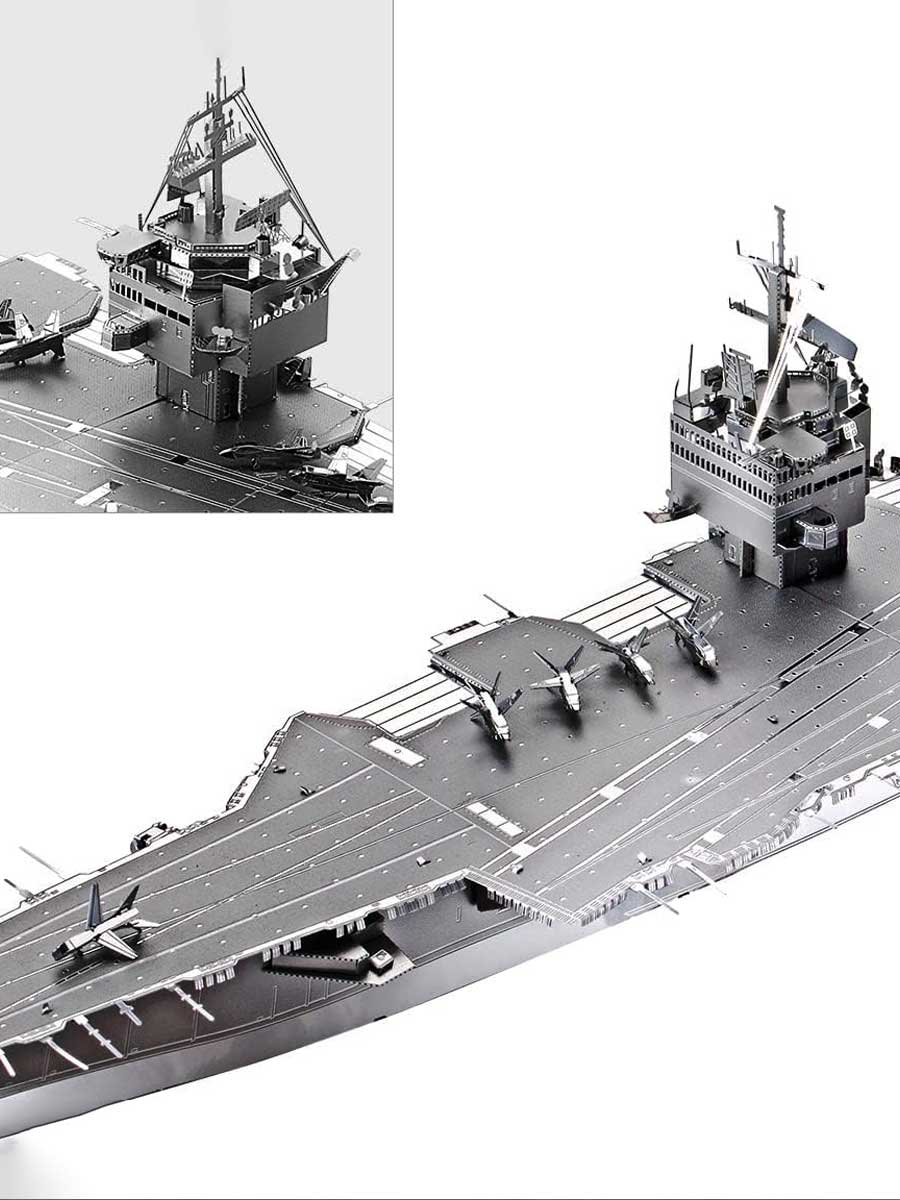 Puzzle 3D en Métal Porte - Avions CVN - 65 | Piececool - GoCrazyPuzzle